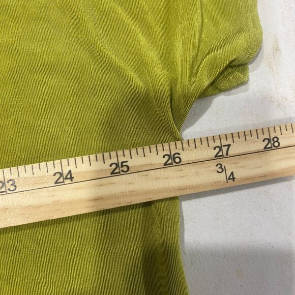 Coldwater Creek 3X Womens Green Short Sleeve Tie-Front Blouse Liquid Knit - Picture 7 of 9